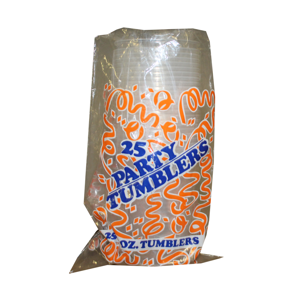 CC9TPP Clear 9 oz. Plastic Party Cup in a Polybag 20/25 cs