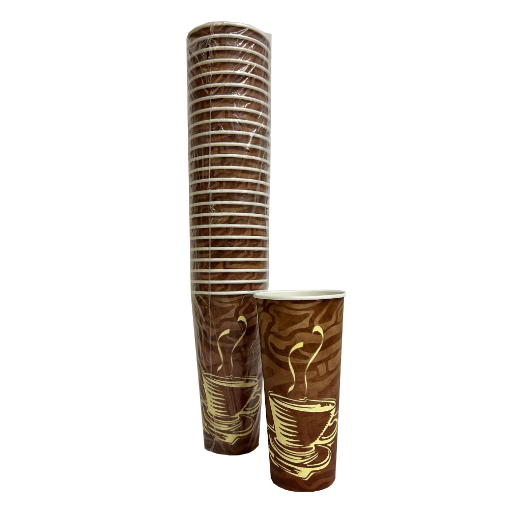 D24HCSWL Swirl 24 oz. Paper Hot Cup 20/25 cs