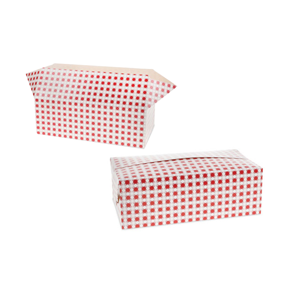DDNRBW Red Basketweave 9"x5"x4.5" Paper Medium Dinner Box 400/cs
