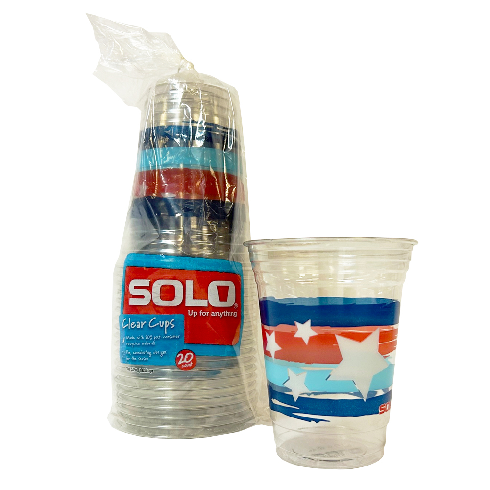 RC1820 Stars Print 18 oz. PET Cup 24/20 cs