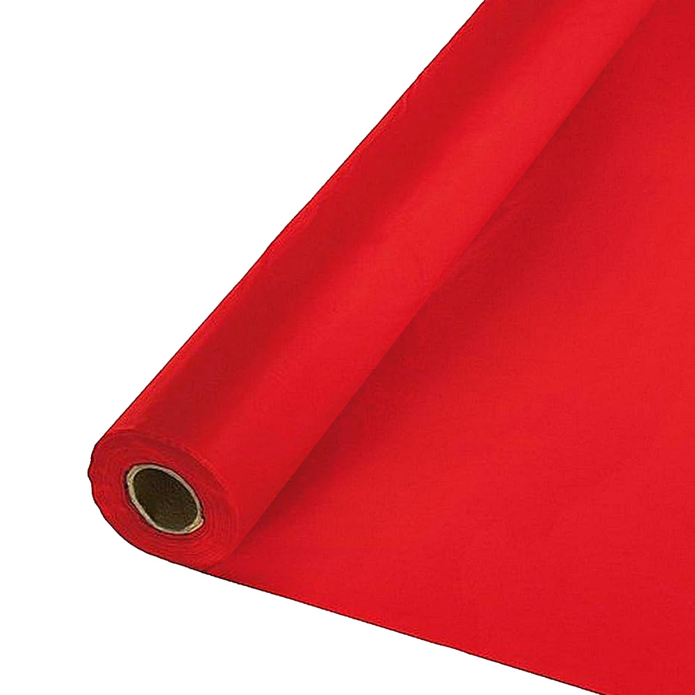 113001 Red 40"x100' Plastic Table Cover 1 ea.