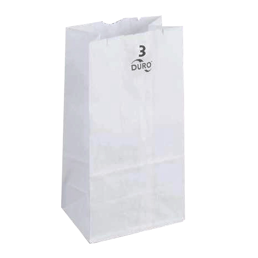 51003 Wolf Grocery Bag 3 lb. White Virgin Paper 500/PK