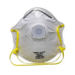 821 White N95 Safety Dust Mask with               Respirator Valve 20/20 cs