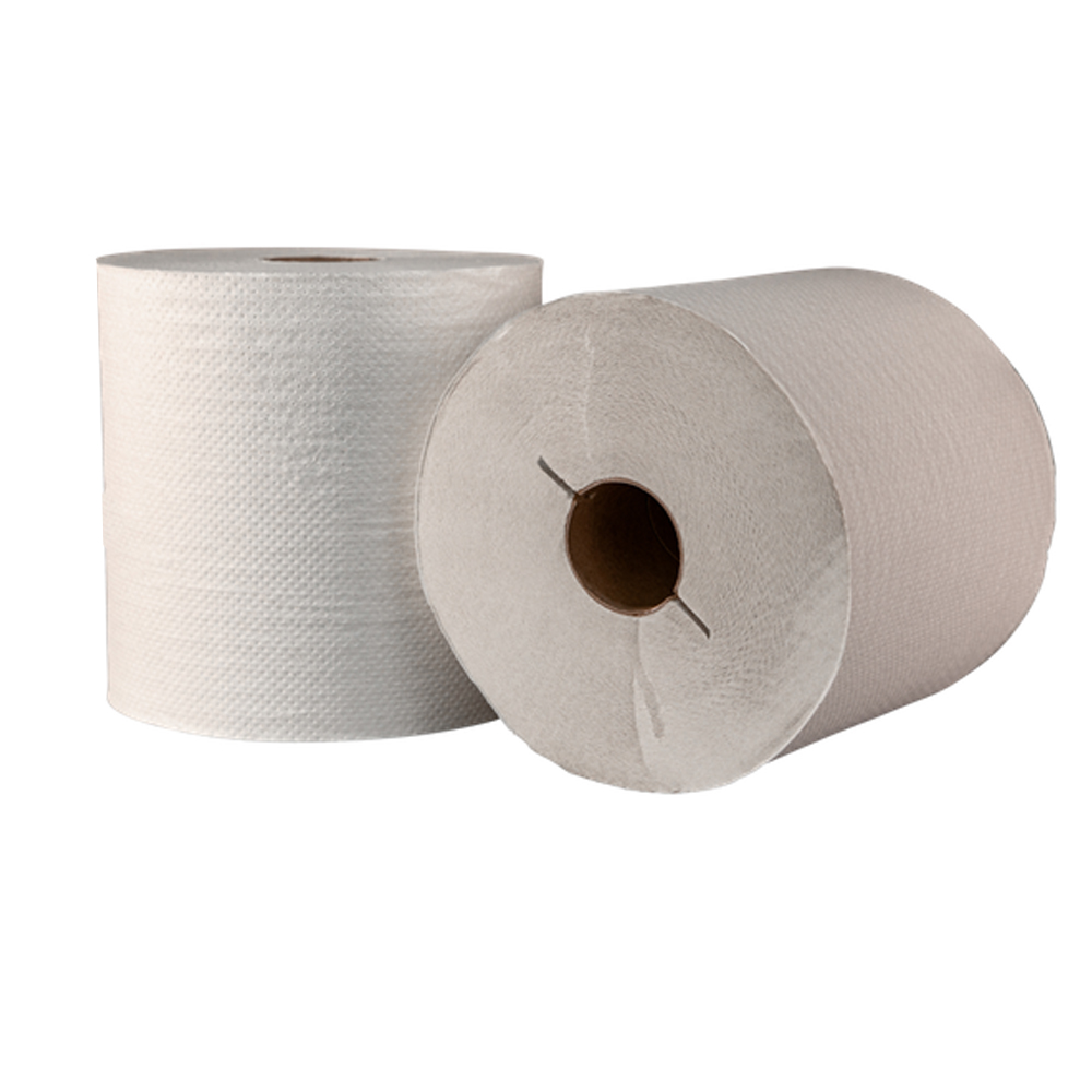 NP-6800IW White 7.5"x800' Notched Roll Towel 6/cs