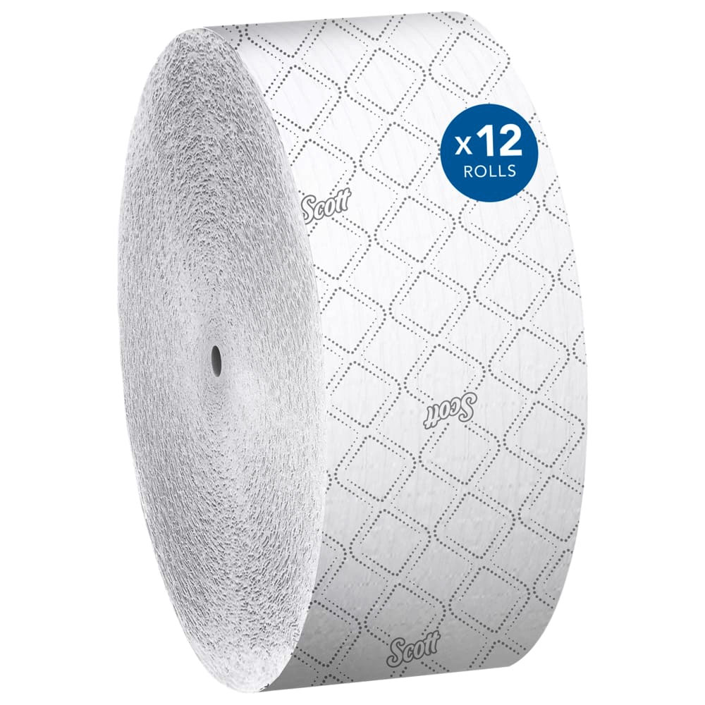 07006 Scott Bathroom Tissue White 2 ply  Jumbo Roll 3.66"x1150' 12/cs