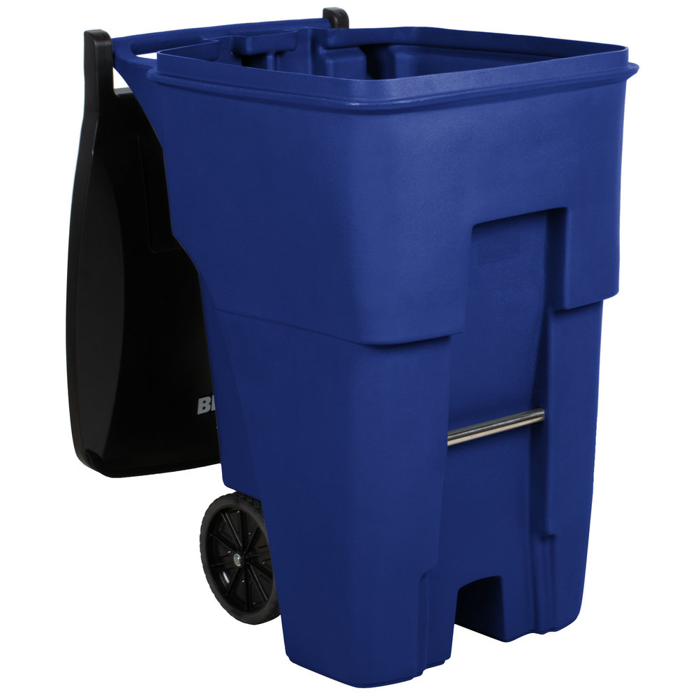 FG9W2273BLUE Brute Blue 95 Gal. Roll Out Trash Can with Lid 1 ea.