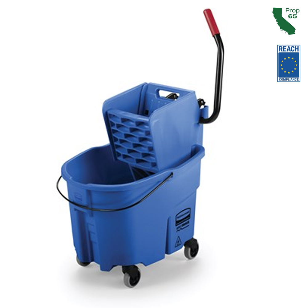 FG758888BLUE Wave Brake Blue 35 Qt. Side Press Mop Bucket and Wringer 1 ea.