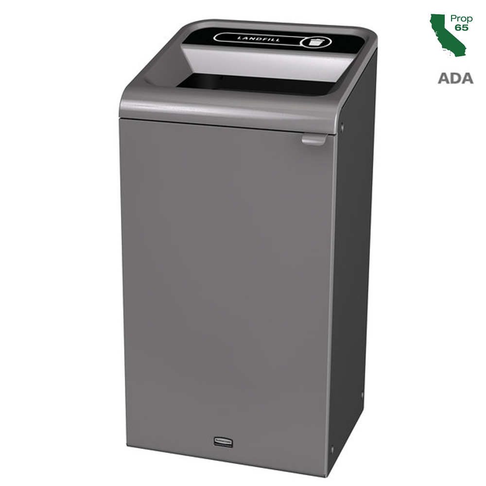 1961621 Stenni Gray 23 Gal. Landfill Indoor Waste Container 1 ea.