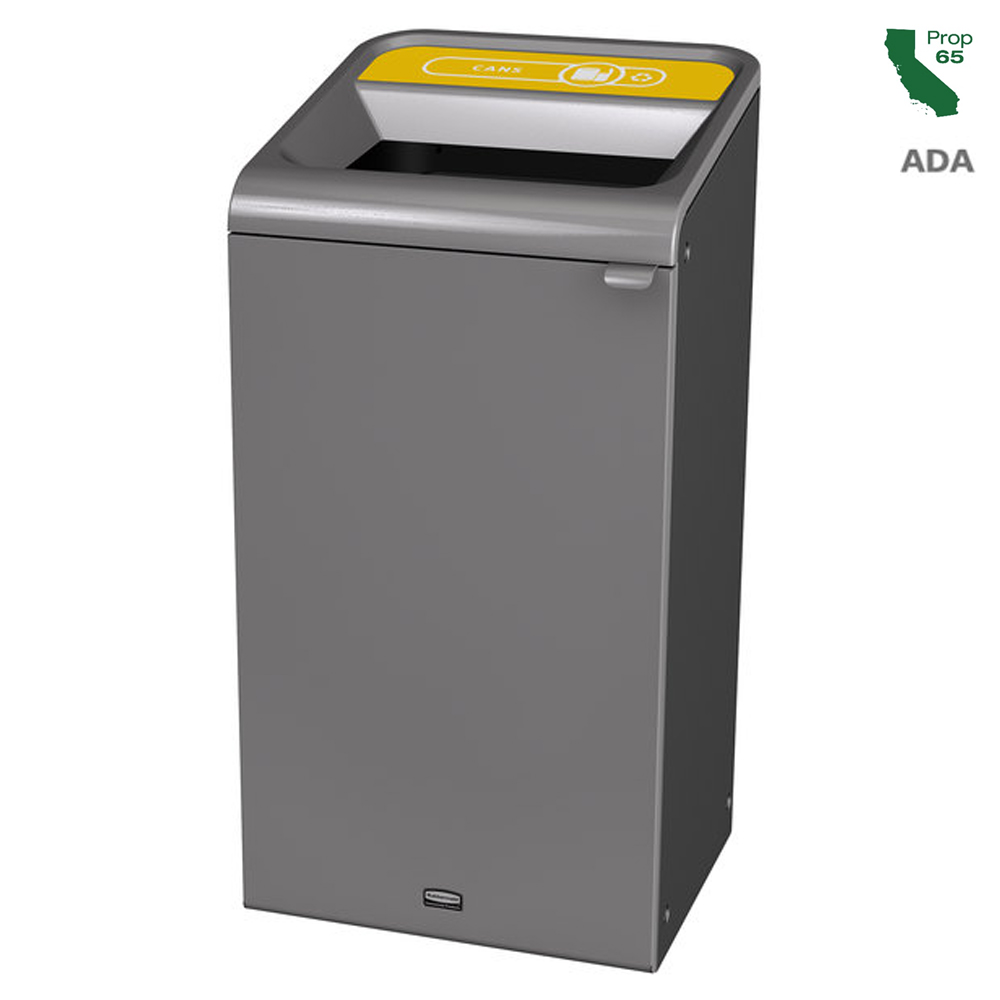 1961626 Stenni Gray 23 Gal. Cans Indoor Recycling Container 1 ea.