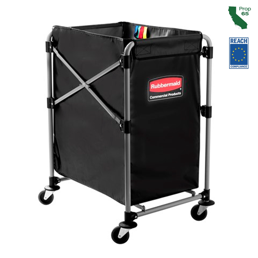 1881781 Black 37.75"x24 1/8"x34" 8 Bushel Collapsible Cart 1 ea.