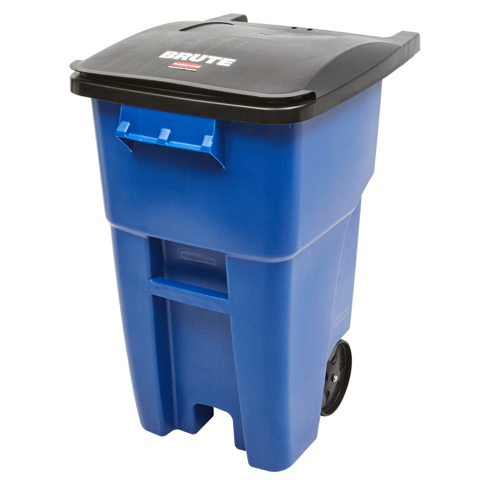 FG9W2700BLUE Brute Blue 50 Gal. Roll Out Trash Can with Lid 1 ea.
