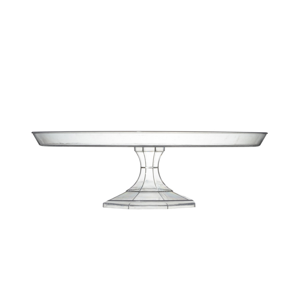 3600-CL Platter Pleasers Clear 9.75" 2 Piece Cake Stand 12/cs