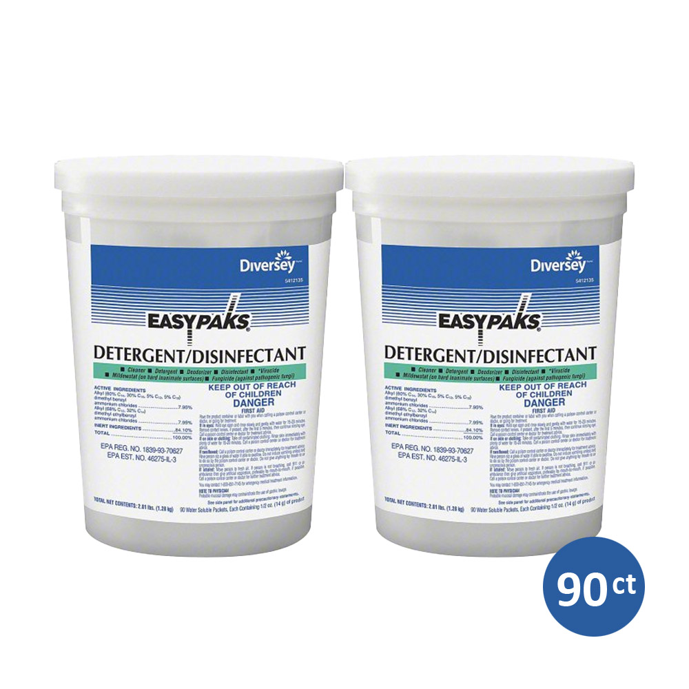 5412135 Easy Pack 2/2.81 lb Bucket Lemon          Detergent Disinfectant 90 count 2/cs