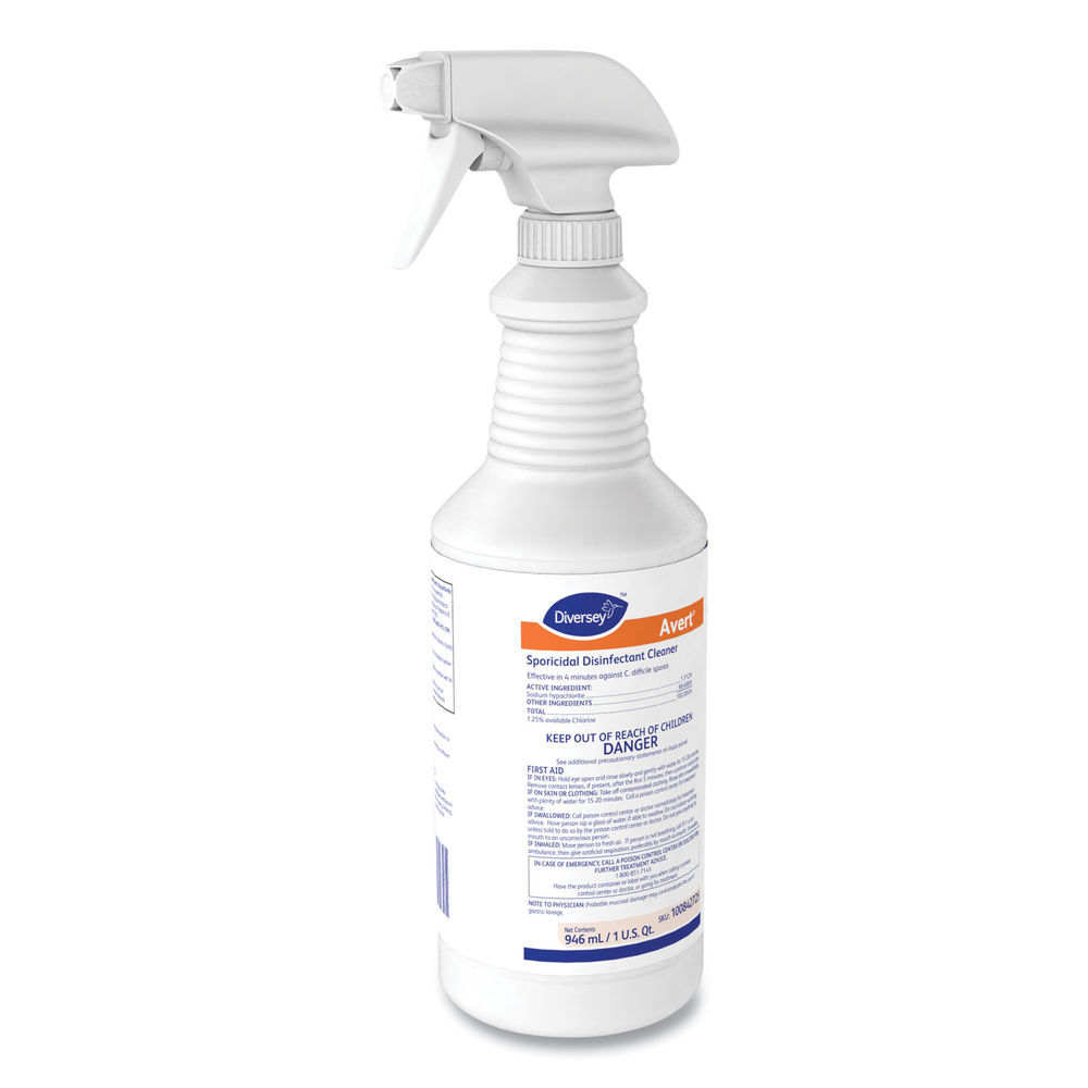 100842725 Avert 32 oz. RTU Sporicidal Disinfectant Cleaner Trigger Spray 12/cs - 100842725 AVERT SPOR DISIN 32z