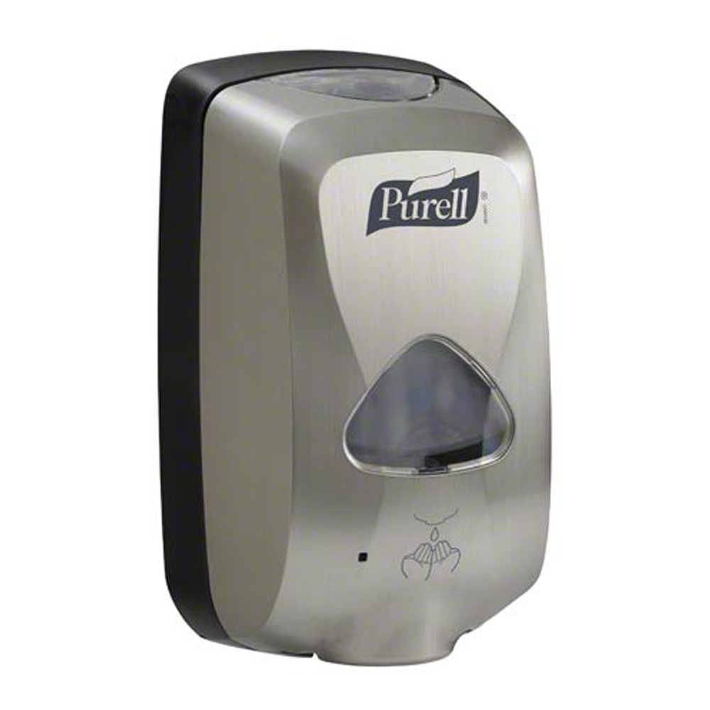 2790-12EEU Purell Chrome/Black Plastic TFX Automated Hands Free Sanitizer Dispenser 1200 ml 1 e