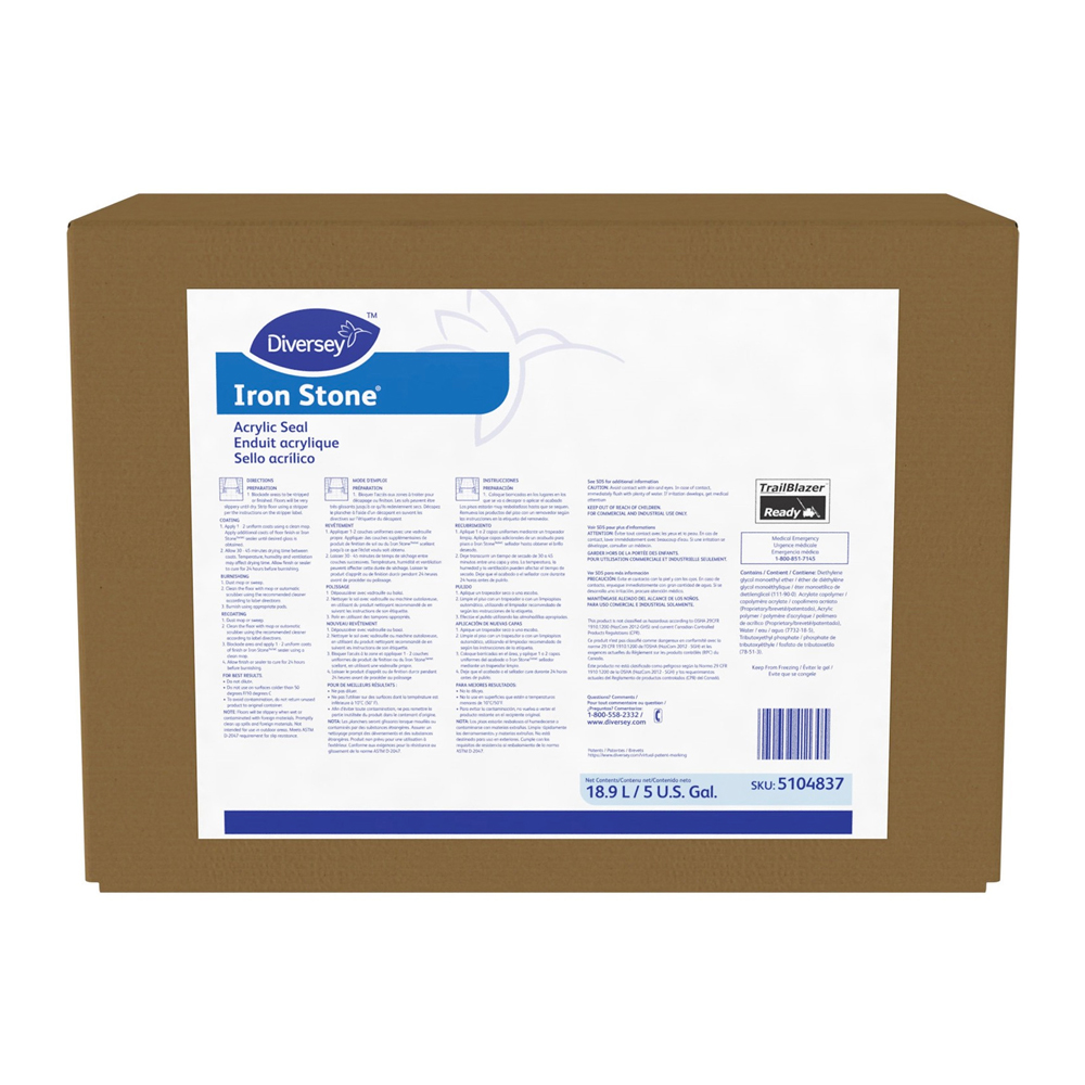 5104837 Iron Stone 5 Gallon Acrylic Seal for Stone Surfaces 1 Box - 5104837 IRONSTONE ACRYL SEAL5G