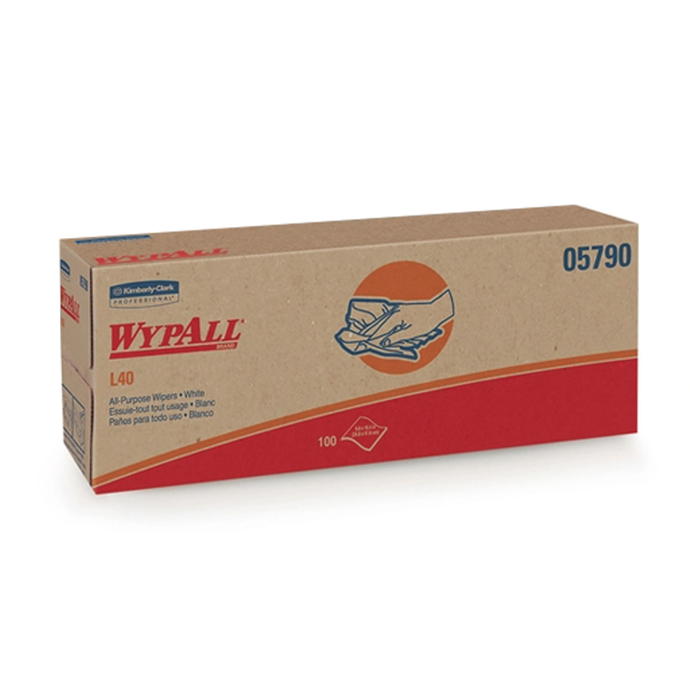 05790 Wypall White 16.4"x9.8" L40  1 ply Wipers Pop-Up Box 9/100 cs