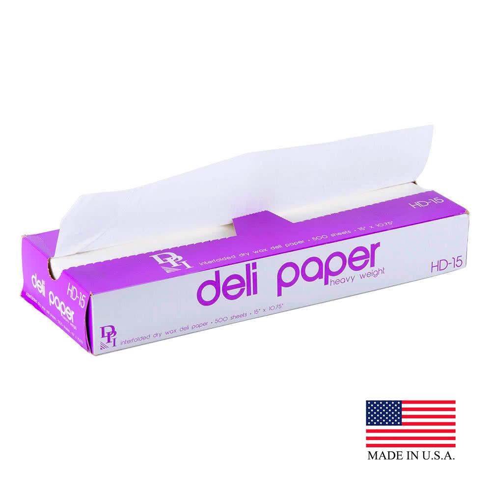 HD-15 15"x10.75" Heavy Pop-Up Deli Sheets 12/500  cs