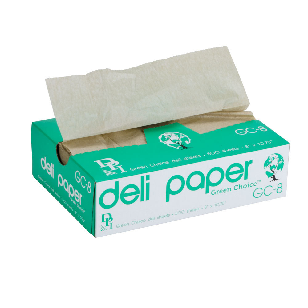 GC-8 8"x10.75" Natural  Deli Wax Pop-Up Sheets 12/500 cs