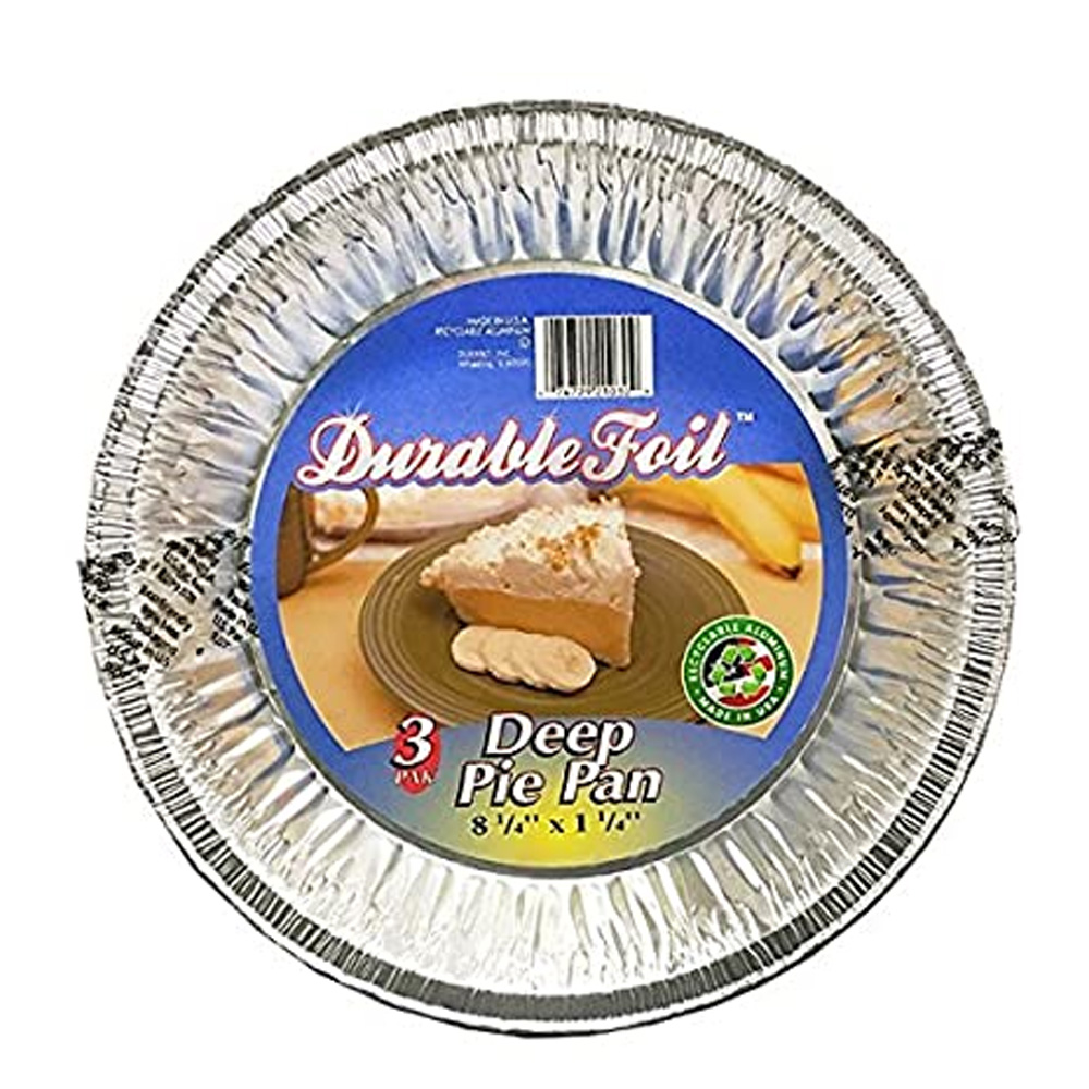 D21030 Aluminum 9" Deep Foil Pie Pan 3 pack 12/3  cs