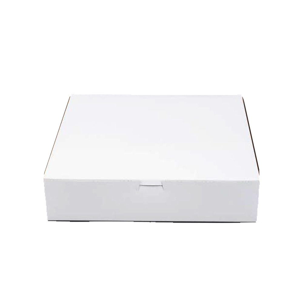 12123B-261 Cake Box 12"x12"x2" White Clay Coated  Cardboard 100/BD