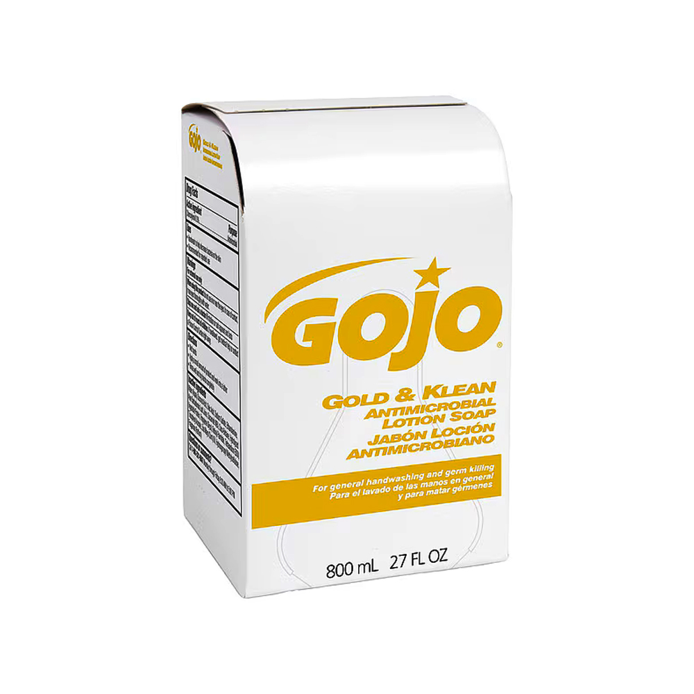 9127-12 Gold & Klean 800 ml Antimicrobial Lotion Soap Bag in Box Refill 12/cs