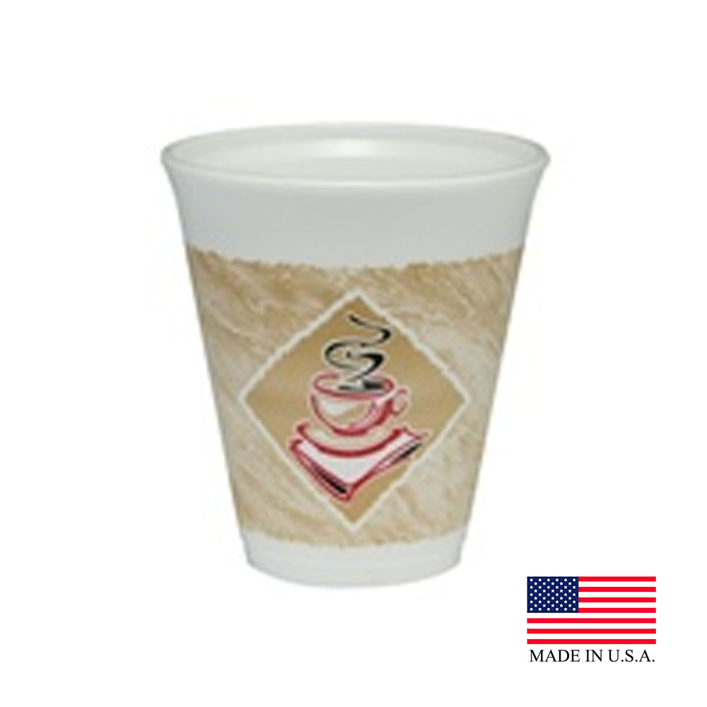 12X16G ThermoGlaze Caf� G Design 12 oz. Foam Cups  20/50 cs