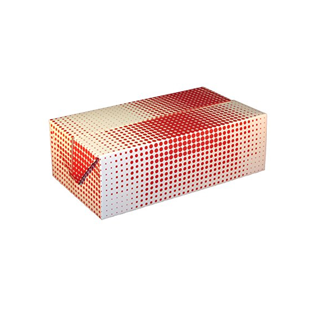 3515 Take Out Box 9"x5"x3" Red Plaid              Cardboard Fast Top 5/50 cs