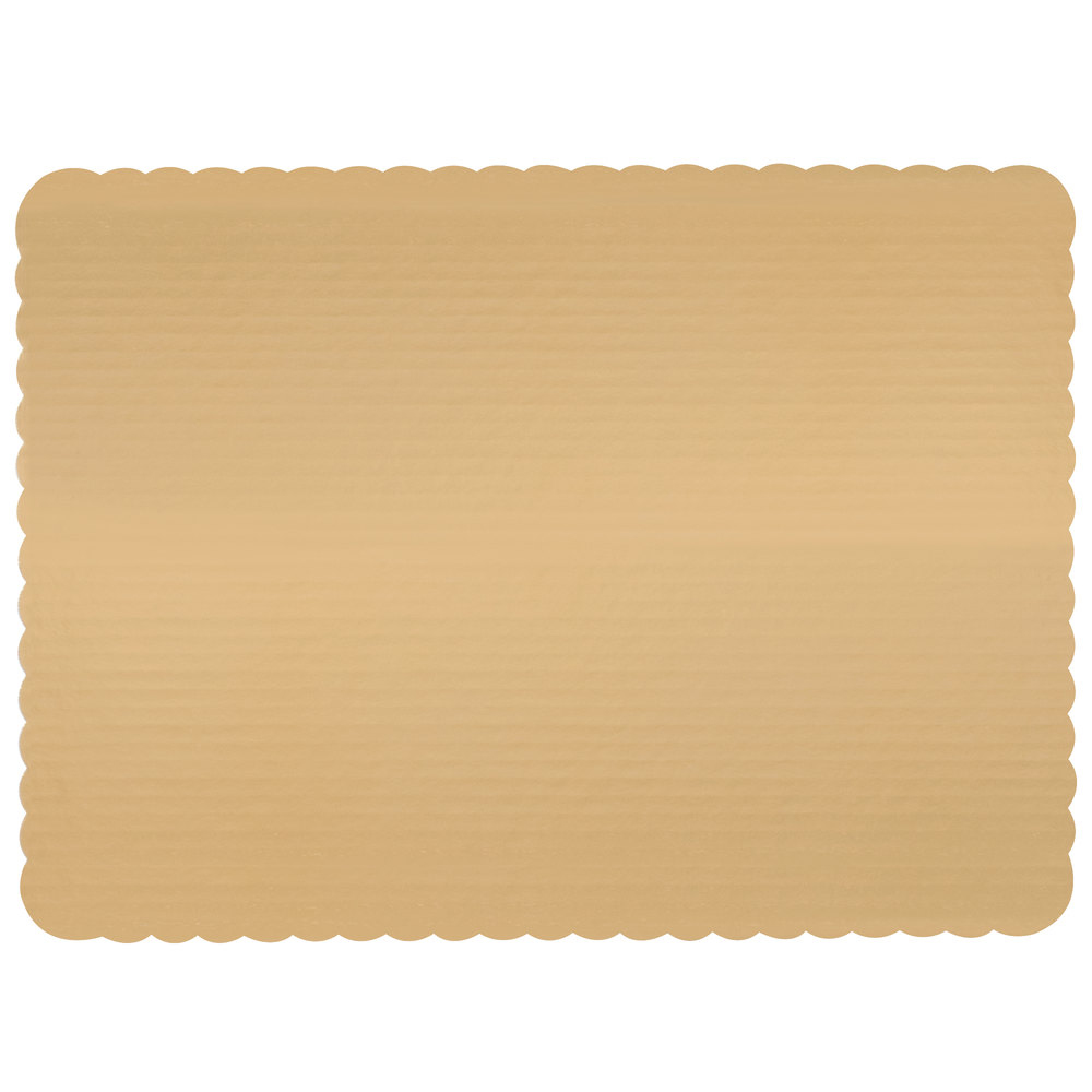 16720 25.5"x17.5" Gold Laminated Corrugated Full Sheet Cake Board 25/cs