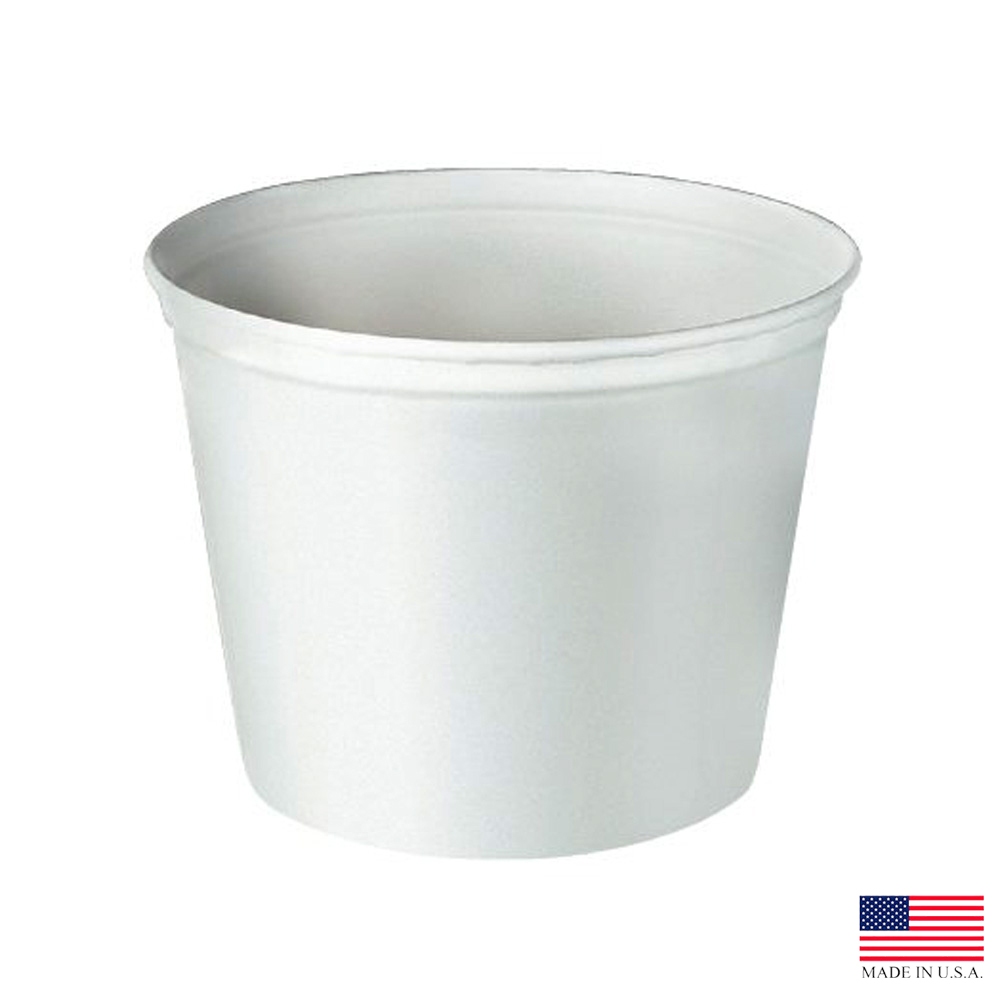 5T1-N0195 White 83 oz. Uncoated Paper Tub 100/cs
