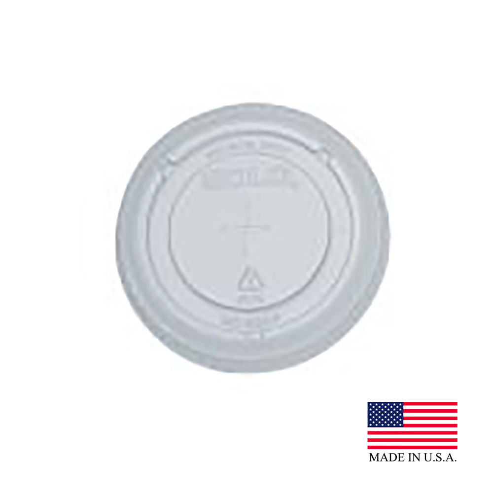 695TS Clear 12-14 oz. PET Straw Slot Lid 10/100 cs - 695TS CL STRW SLOT LID Y12S/14