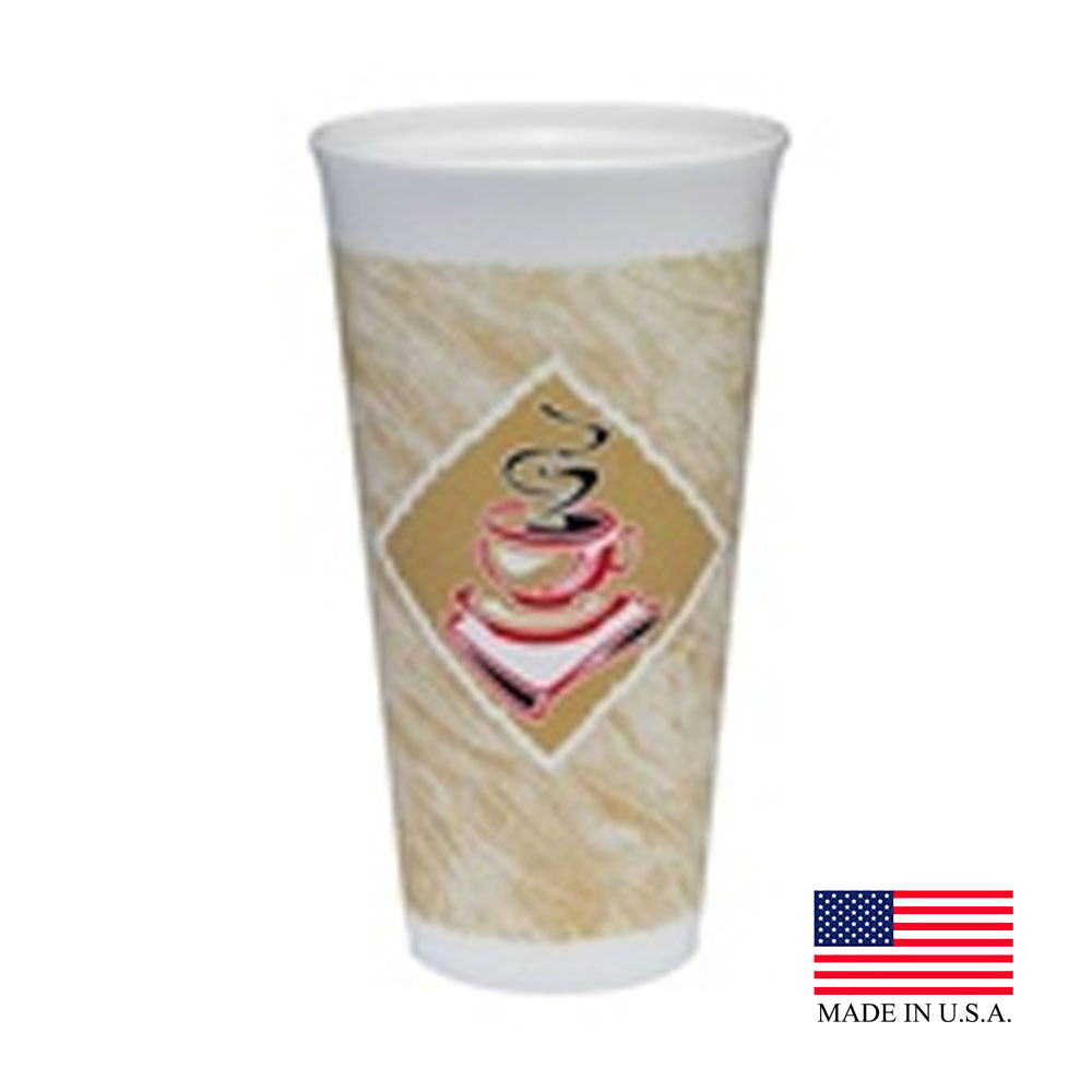 20X16G ThermoGlaze Caf� G Design 20 oz. Foam Cups  20/25 cs