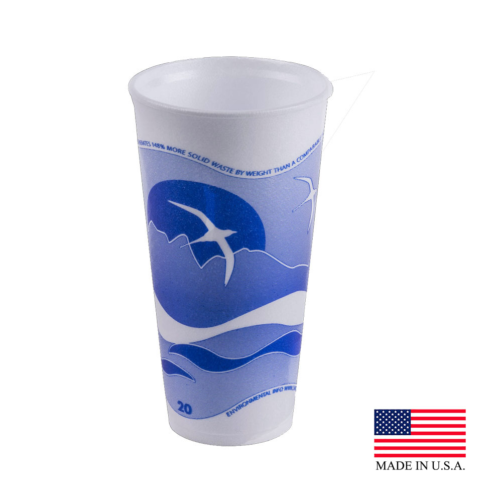 20LX16H LX Horizon Blue Design 20 oz. Foam Cups 20/25 cs