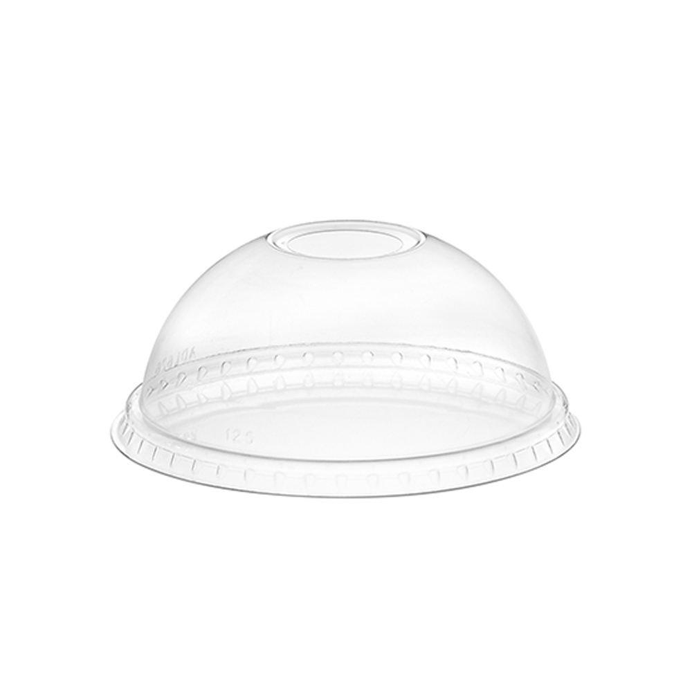 ADL626 Clear 12-24 oz. Plastic Dome Lid with Hole 10/100 cs