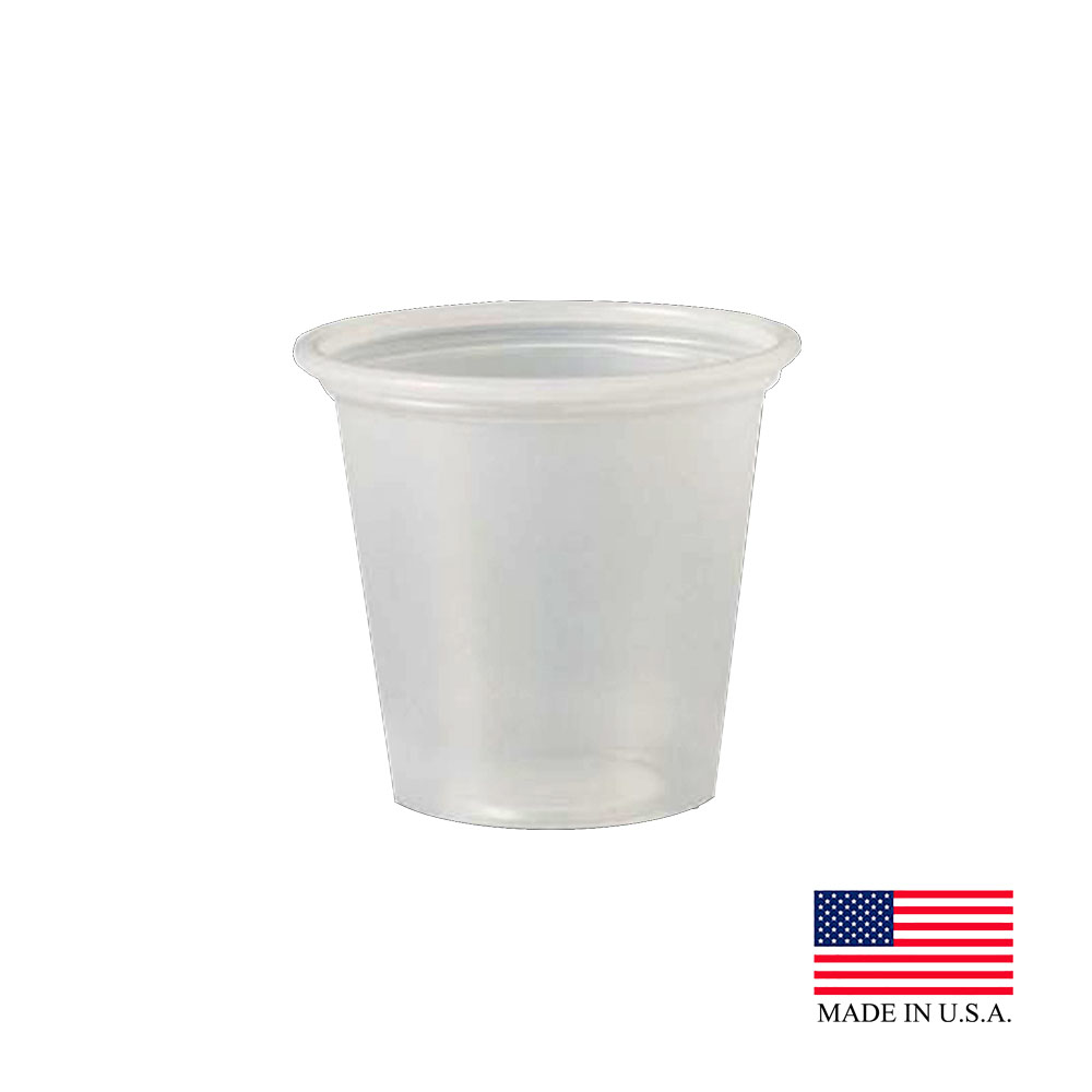 P125N Translucent 1.25 oz. Plastic Souffle Cup 20/125 cs
