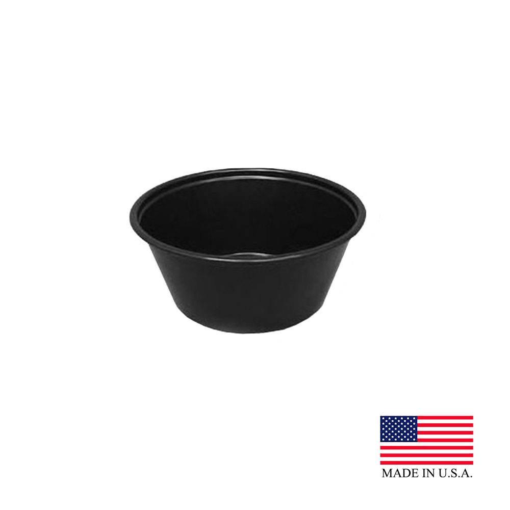 325PCBLK Conex Black 3.25 oz. Polypro Portion Container 20/125 cs