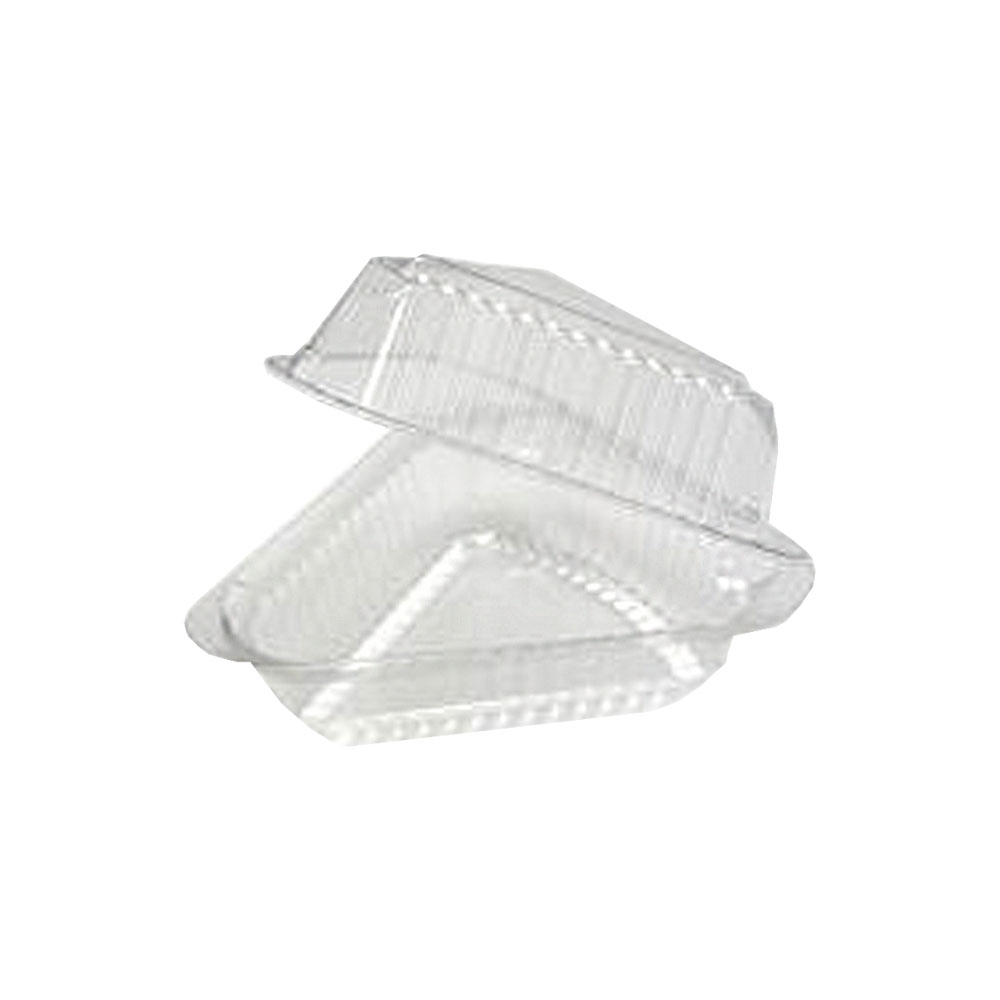 YCI89006 Clear 6" Triangular Hinged Pie Wedge Container 510/cs - YCI89006 CL 6"HINGED PIE WEDGE