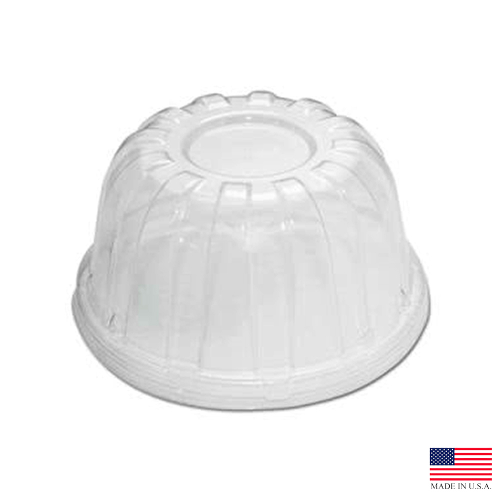 32HDLC Clear 8-44 oz. Polystyrene High Dome Lid 20/25 cs