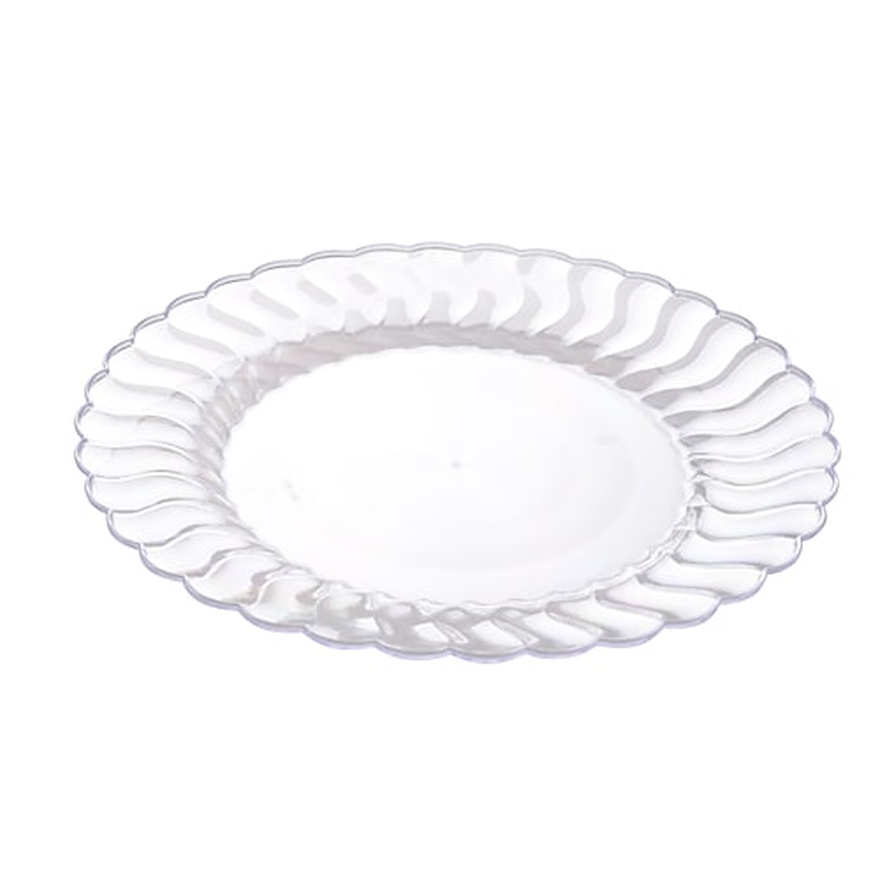 210-CL Flairware Clear 10.25" Plastic Plate 10/18 cs