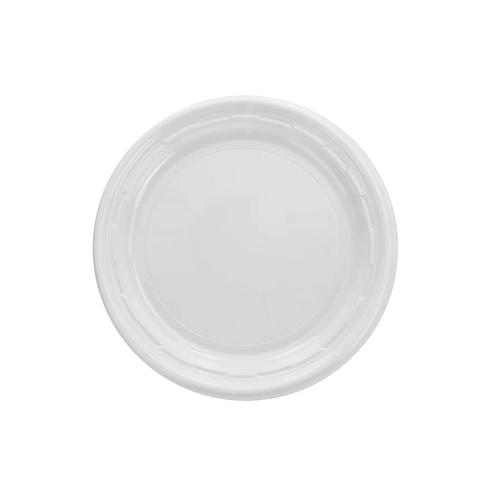 6PWF Famous Service White 6" Impact Polystyrene   Plate 8/125 cs