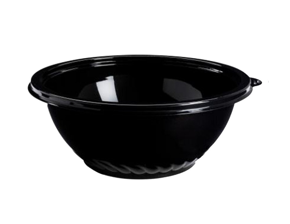 APB48BL Caterline Black 48 oz. PET Bowl 2/25 cs - APB48BL 48z BLK PET BOWL.