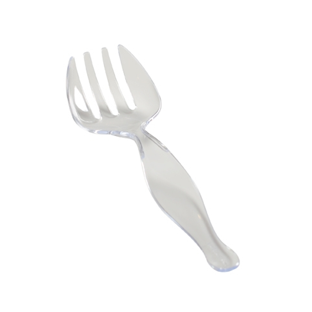 3301-CL Platter Pleasers Clear 8.5" Wrapped Plastic Serving Fork 144/cs - 3301-CL 8.5"WRAP SERVING FORKS