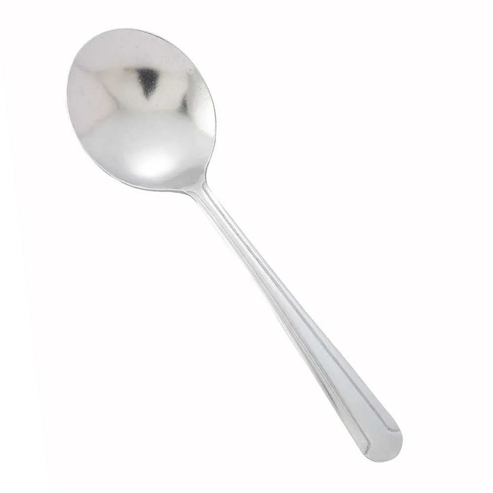 0001-04 Stainless Steel Dominion Bouillon Spoon 12/cs - 0001-04 SS DMNION BOUILN SPOON