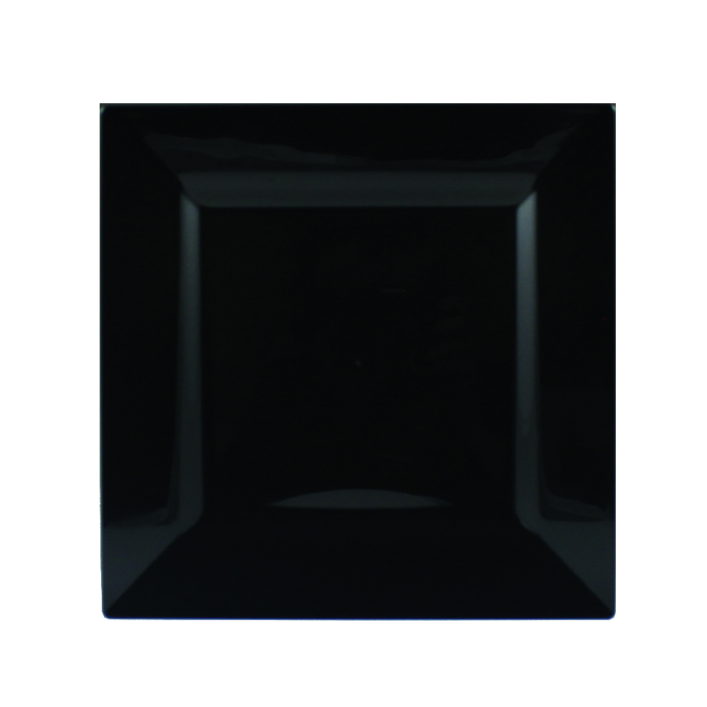 SQ10801 Simply Squared Black 8" Plastic Plate 12/10 cs