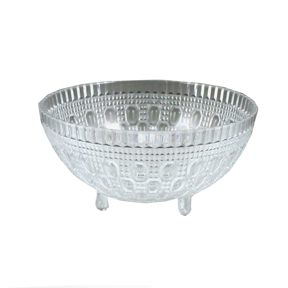 MPI0115 Crystalware Clear 2 Qt. Plastic Footed Bowl 24/cs