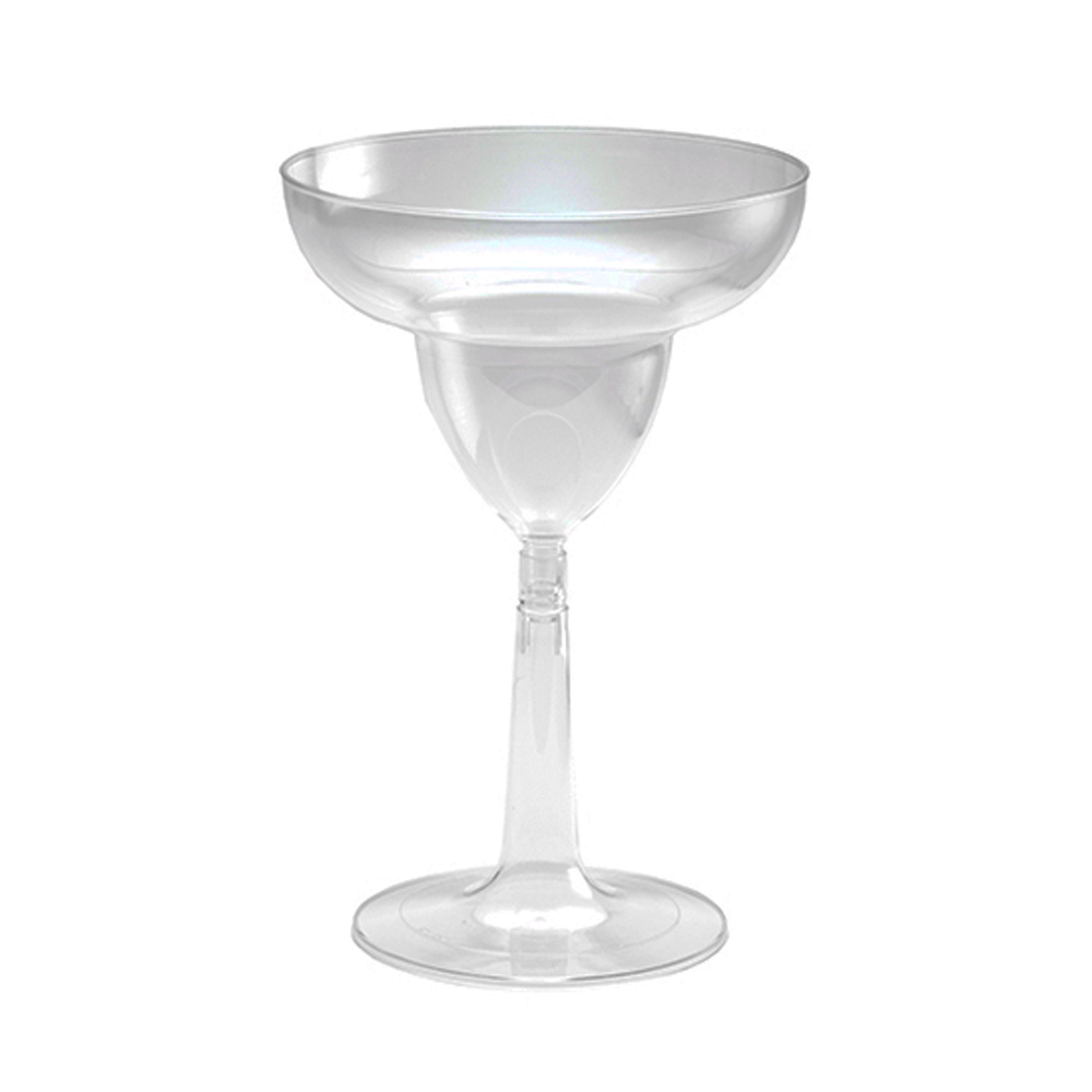 MG1296GB Margarita Glass 12 oz. Clear Plastic 2pc 8/12 cs