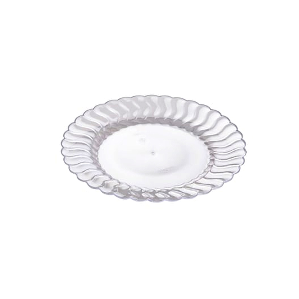 207-CL Flairware Clear 7.5" Plastic Plate 10/18 cs