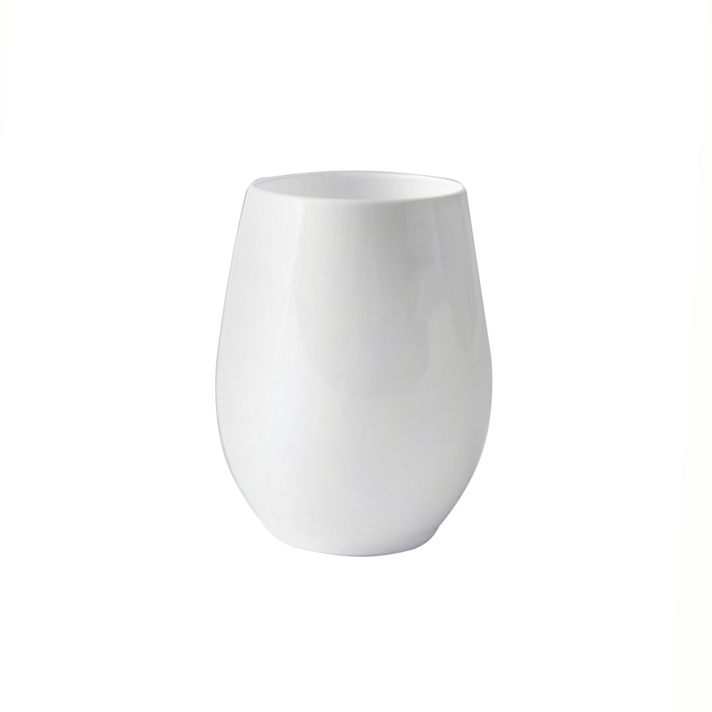 2722-WH Renaissance Stemless Goblet 12 oz. White Plastic 6/8 cs