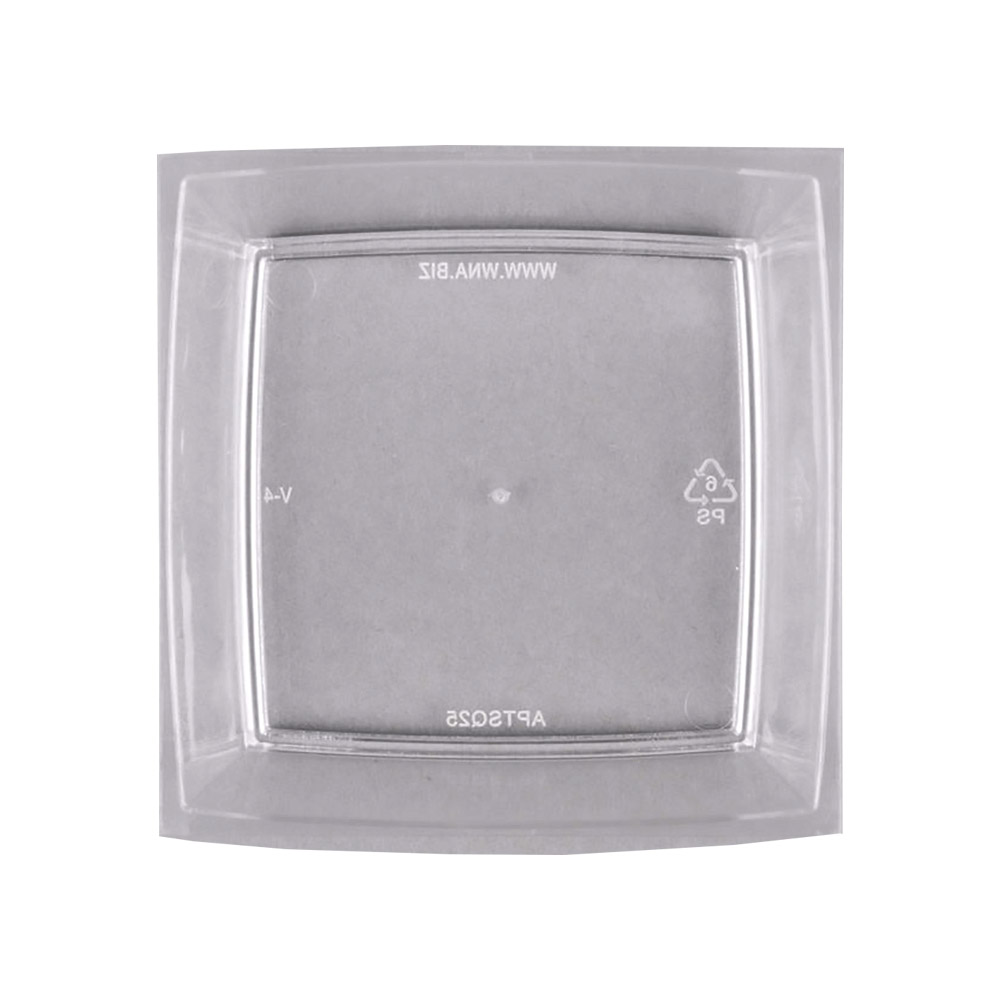 APTSQ25CL Petites Clear 2.5"  Square Plastic Dessert Dish 4/50 cs