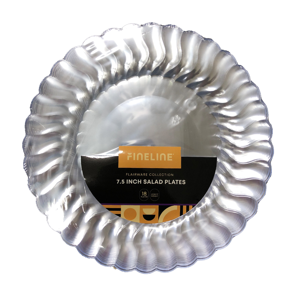 207-CL Flairware Clear 7.5" Plastic Salad Plate   10/18 cs